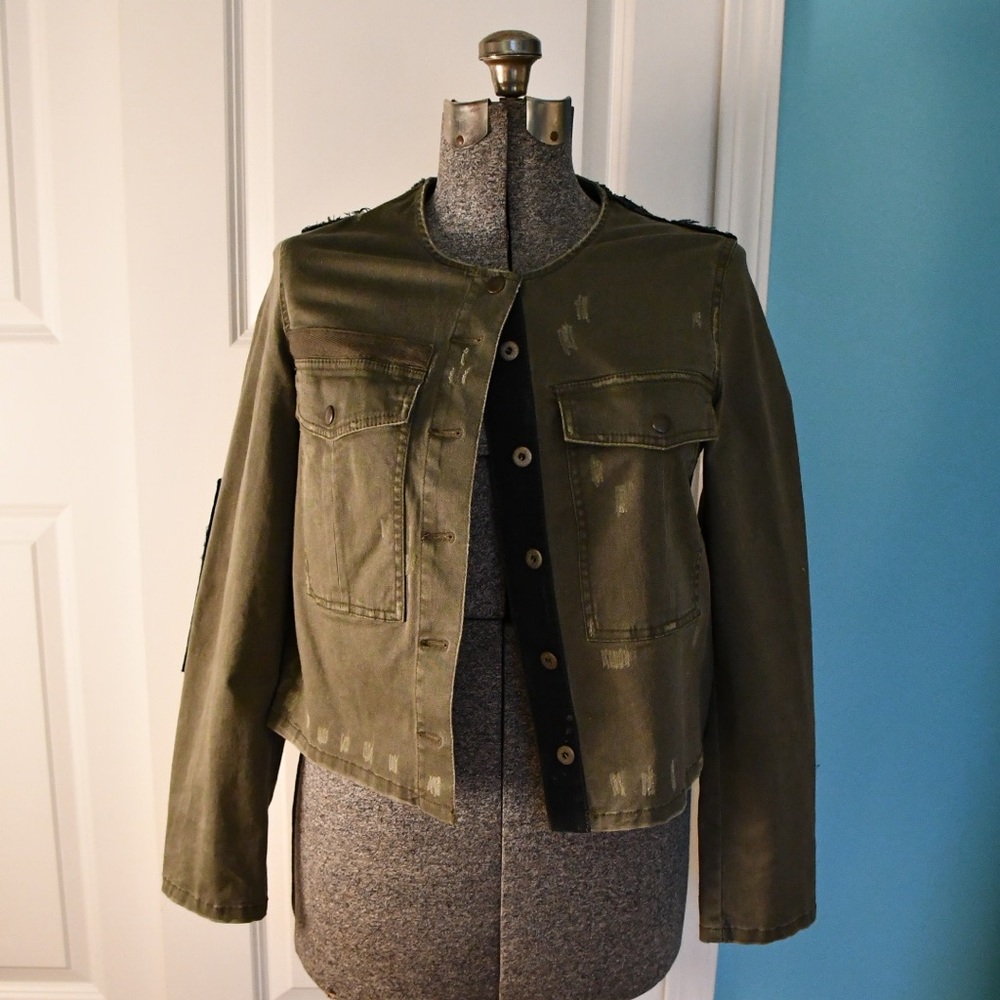 Free People Edgy Green Jacket